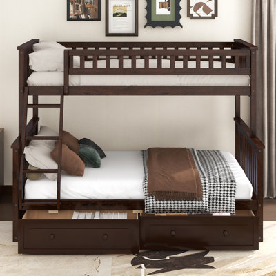 Structure de lit de jour en bois Wren avec clôture, style rustique, pin massif