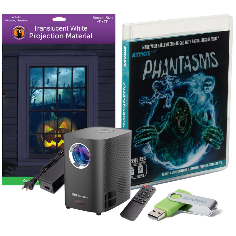 HoliScapes Halloween USB Projector Kit with Multicolor Lights