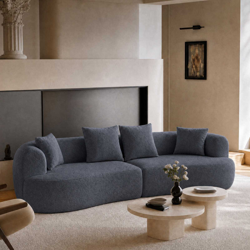 Upholstered Sofa, Grey