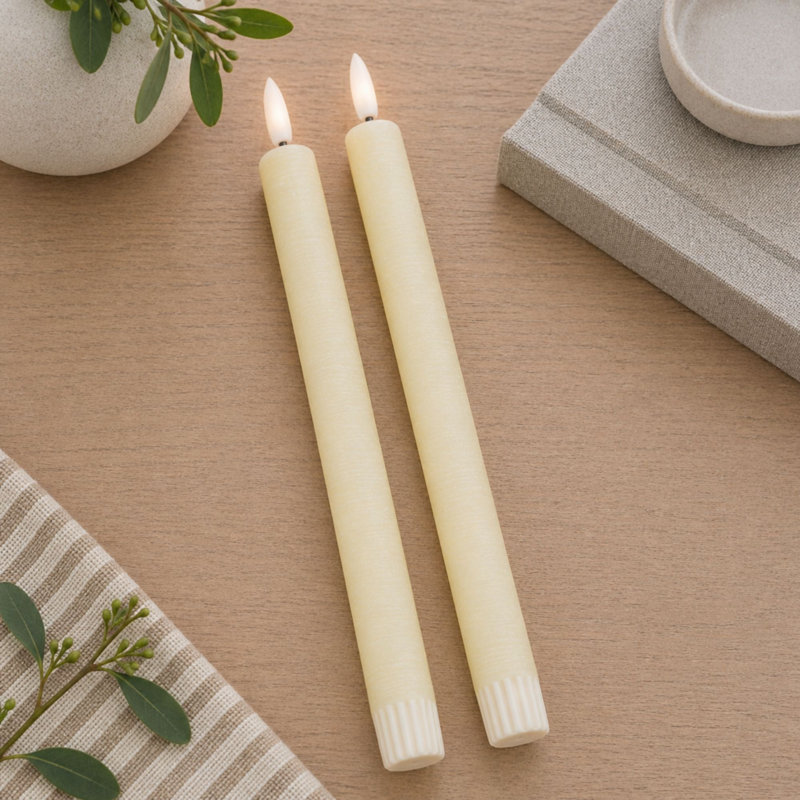 Bougie conique ivoire FIA Wick, Cône 11 po x 0,75 po  