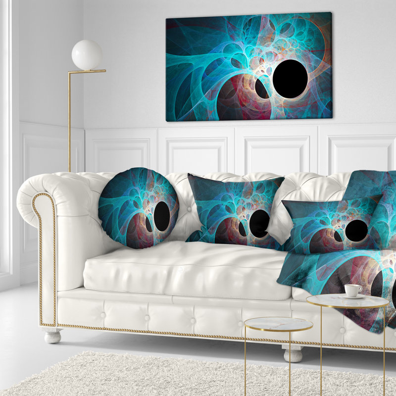 Coussin lombaire abstrait, Bleu