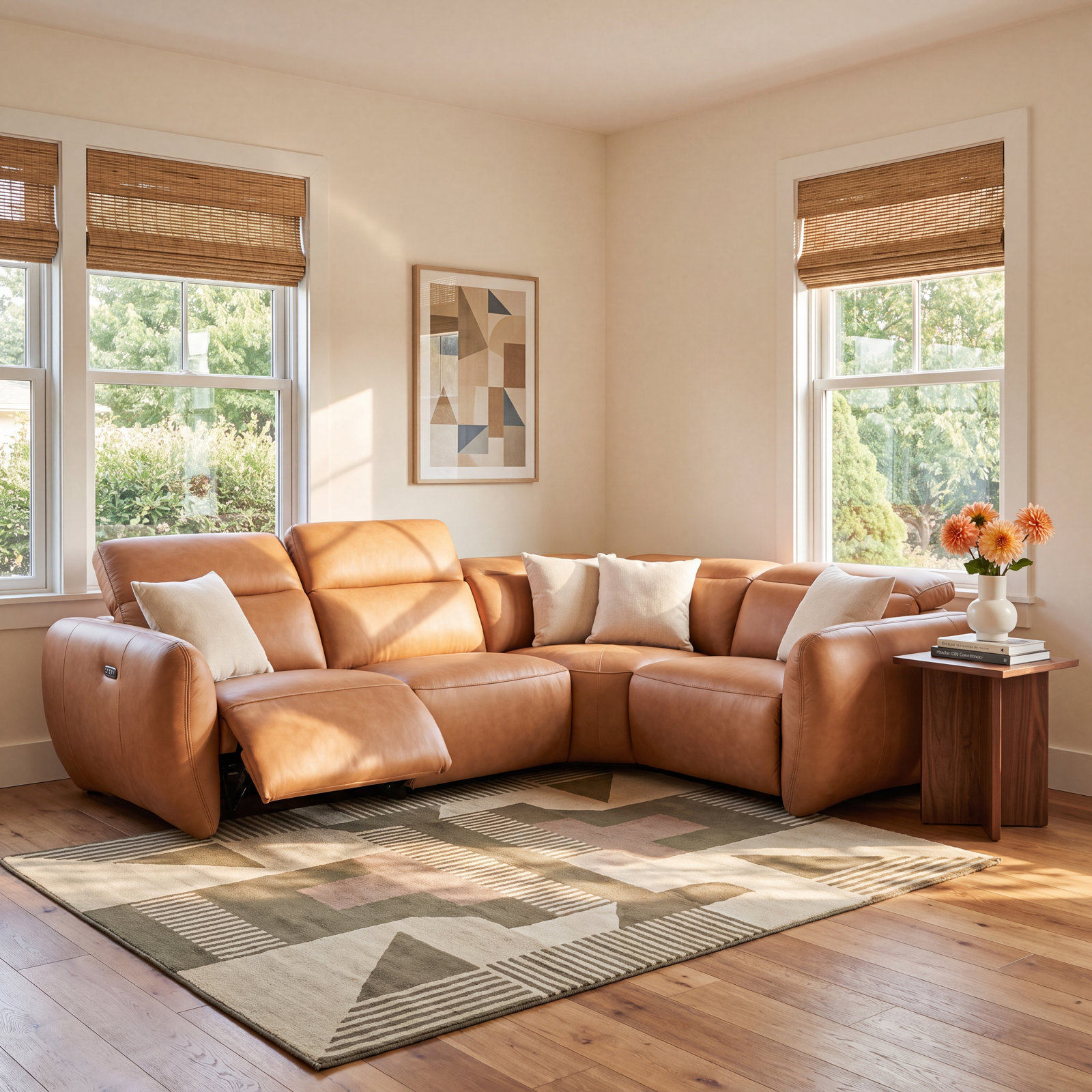 Astro Top Grain Leather Modular Sectional