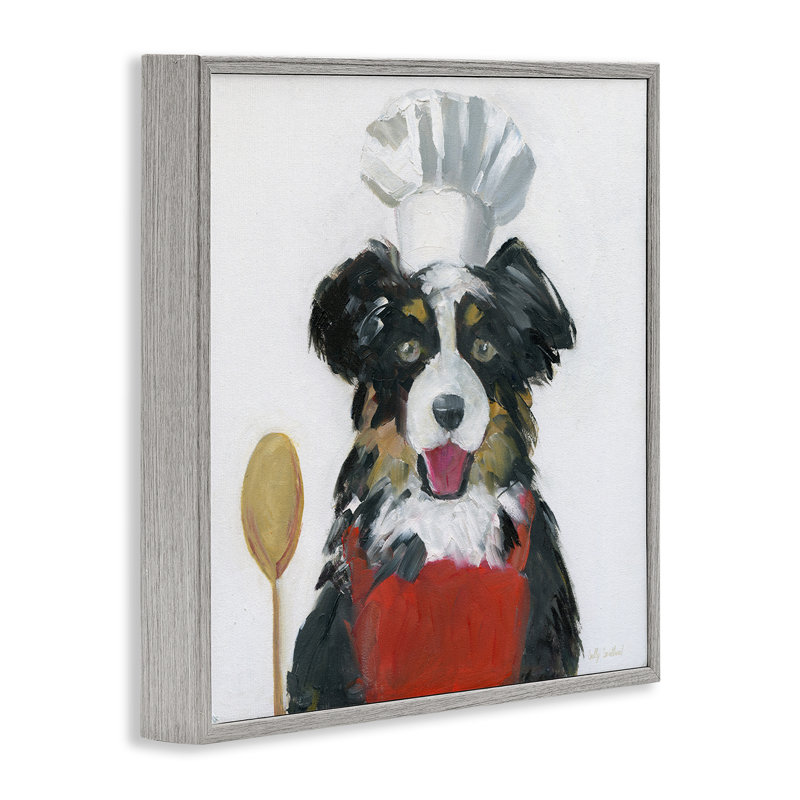 «Chef Dog », estampe numérique, conception de Sally Swatland, Estampe numérique Farmhouse, H 24 po x l 24 po