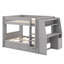 Lit superposé multifonctionnel avec bureau, tablettes de rangement et tiroirs-1302740808