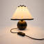 Lampe de table classique à DEL noire 10 po avec base ronde en marbre Blair