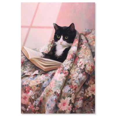 Décoration murale en forme de chat pour chat, chap. IV, par Art Remedy, prêt à accrocher, 10 x 15