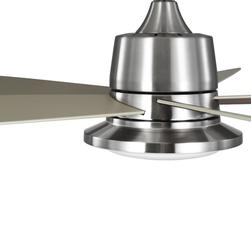 Tarsus 52-Inch Brushed Nickel Ceiling Fan with LED Light