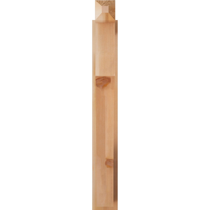 Persienne en bois rustique Westlake Craftsman, Cèdre rouge de l'Ouest l 5 1/2 po (lisse), P 30 po x H 42 po