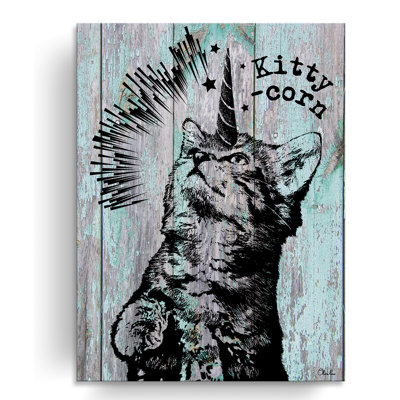 «Animal» Kitty-Corn », impression sur toile tendue