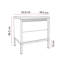 53.5cm W Steel Bedside Table