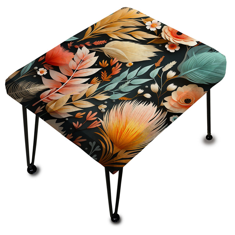 Rêve jaune floral à plumes