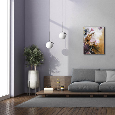  «Gold On Purple Couture» par Design Fabrikken, art mural sur toile