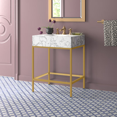 Meuble-lavabo en acier inoxydable 26 po Kingsley