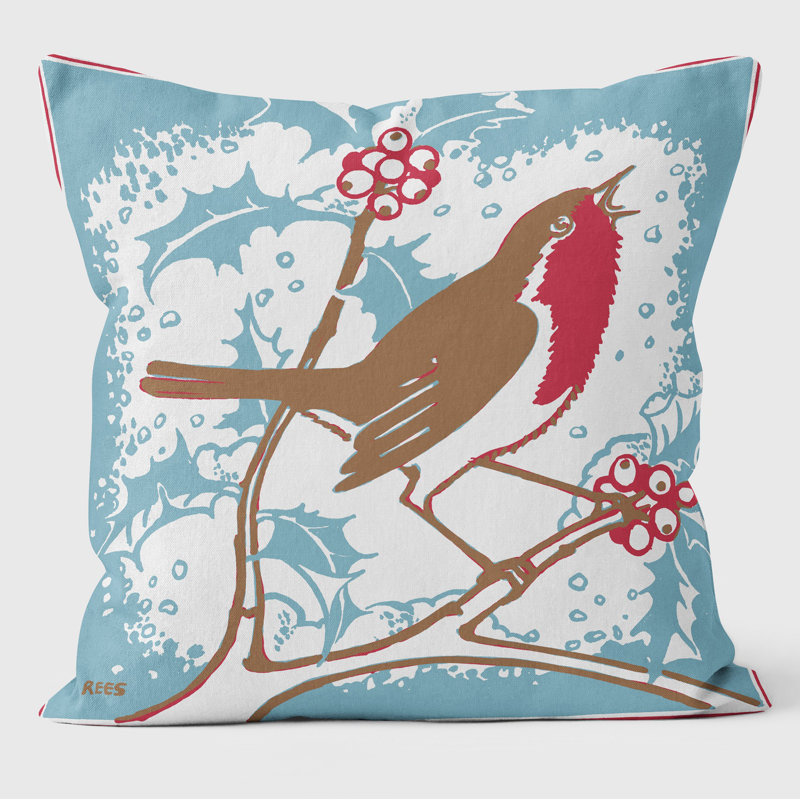 Robin a Tree - Christmas Cushion