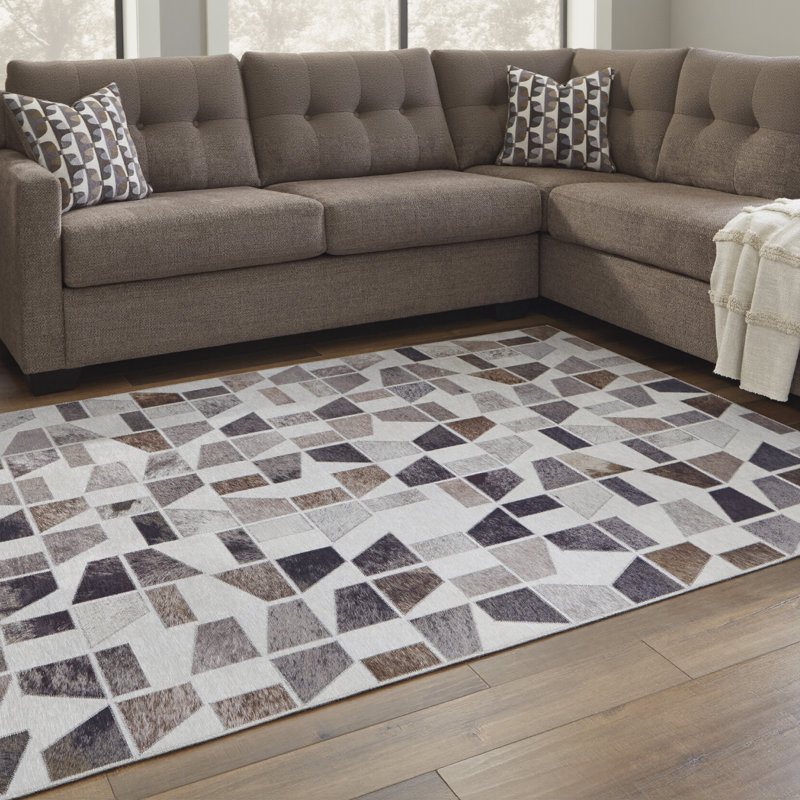 Barraute Geometric Indoor Rug, Rectangle 5' x 7'