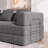 89" W King-Size Convertible Compression Sleeper Sofa Bed Floor Sofa Lounge Couch Corduroy Folding Mattress Couch with 3 Pillows-827737605