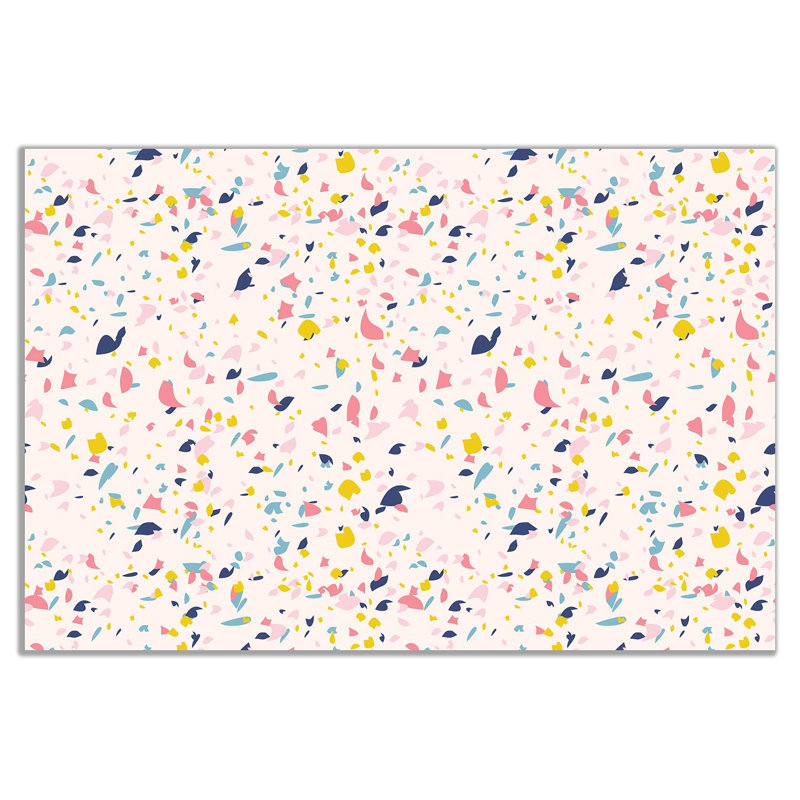 Pink Terrazzo Marble Pattern Fashion - Wrapped Canvas Print, 61cm H x 91cm W