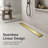 FlowCore 24" Brushed Gold linear grid drain-126309755