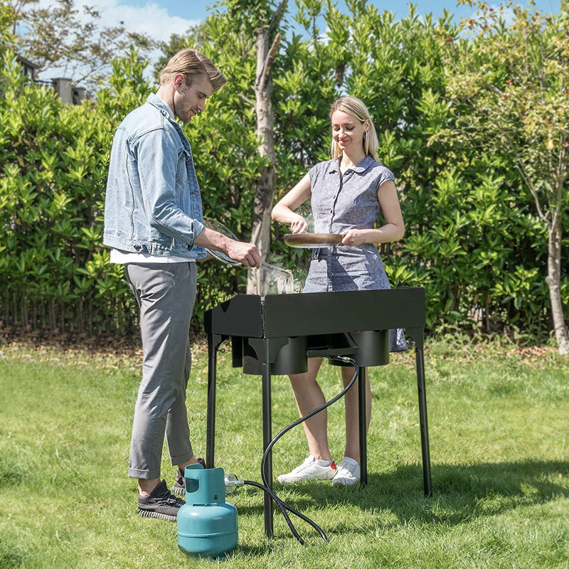 Poêle d'extérieur au propane à 2 brûleurs