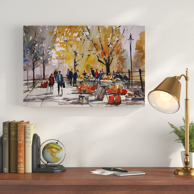 « farm market »-menasha», reproduction d’art sur toile tendue, H 22 po x l 32 po x P 2 po