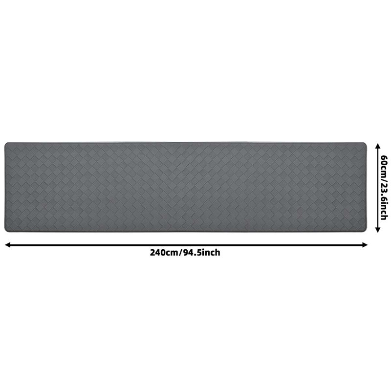 Tapis de cuisine antidérapant Devarian, Gris, Tapis de couloir 2 pi x 7 pi 11 po