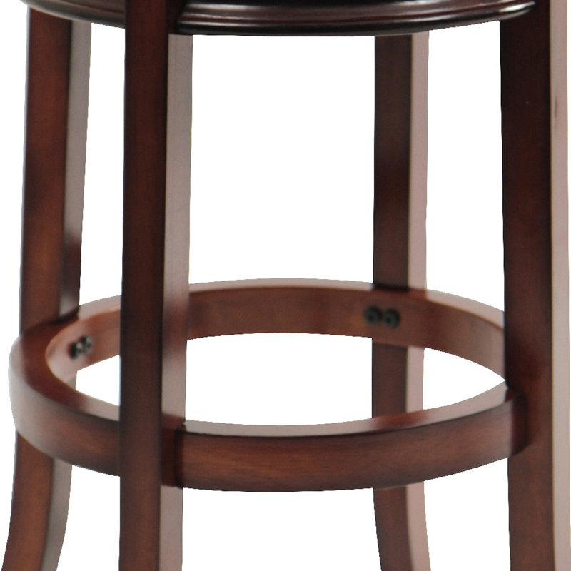 Sabi 29" Brown & Black Vegan Leather Swivel Counter Stool