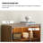 Gray + Black Walnut Color Tempered Glass + Solid + Manufactured Wood Display Cases