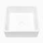 Lavabo de salle de bain carré en céramique blanche 15x15 pouces