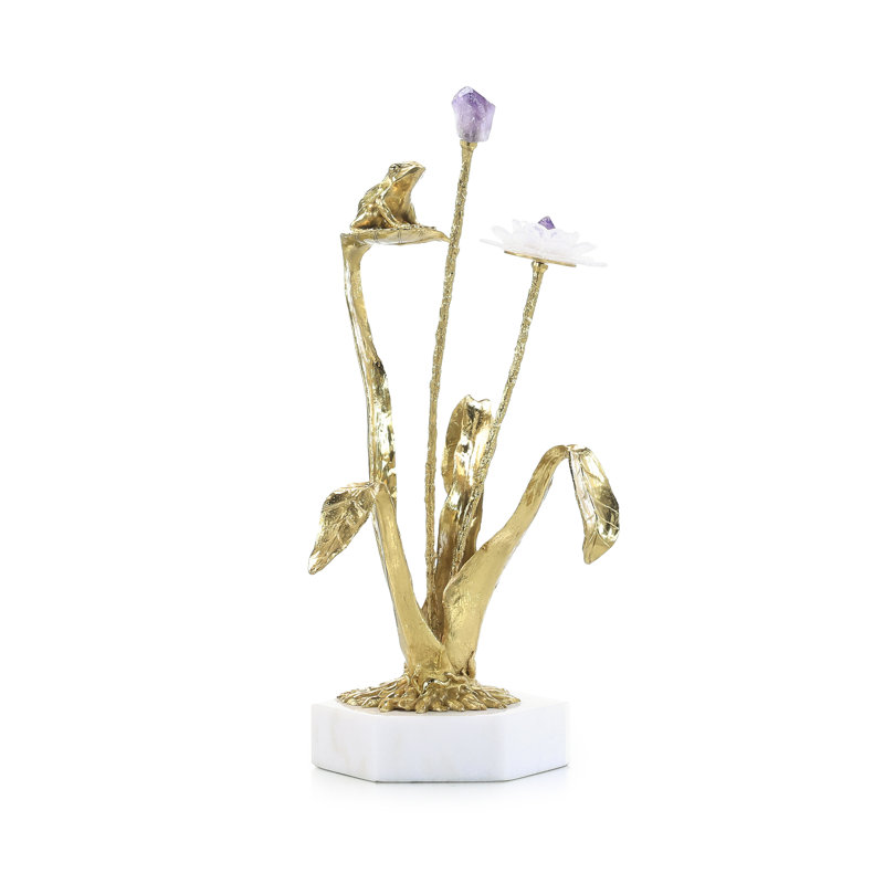 Stone Garden Sculpture On Marble Base I