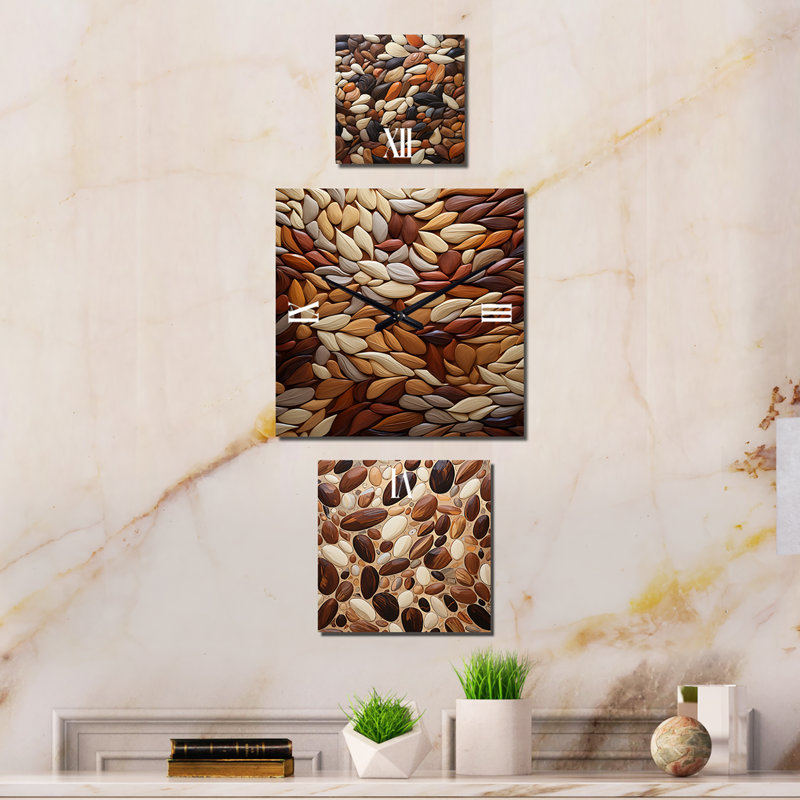 Jelia - Horloge de cuisine multi-panneaux pour décoration de salon