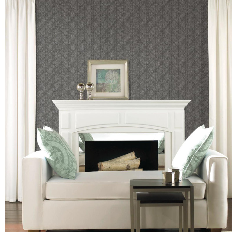 Rouleau de papier peint tissé bord de mer l 27 po x l 27 po oceanside, Gris