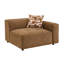 Fauteuils d'appoint cubiques en suède chocolat