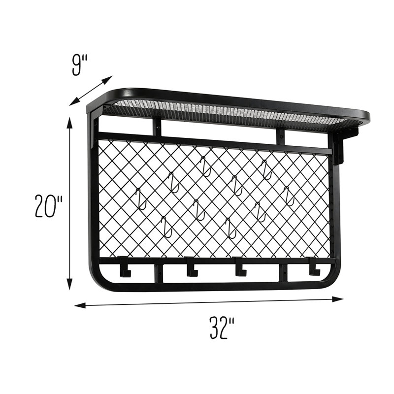 Maletha 32" W Steel Storage Rack