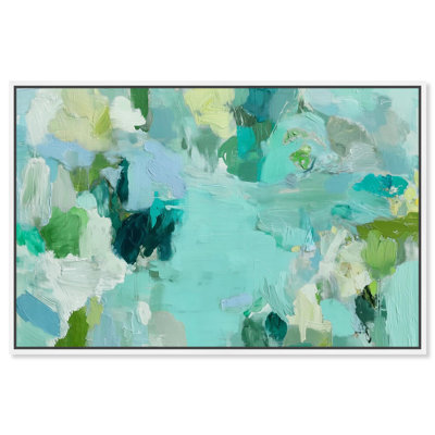 Alista Green Blues Canvas Green Abstract Art by 