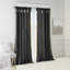 Rideaux luxueux en soie noire