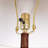 64” Vintage Spindle Floor Lamp for Living Room, Mid-Century Tall Standing Lamp with Linen Shade for Bedroom, Office(Bulb Included)