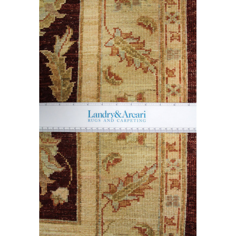 Agra One-of-a-Kind 4' x 5'10" Area Rug in Red/Ivory/Light Green