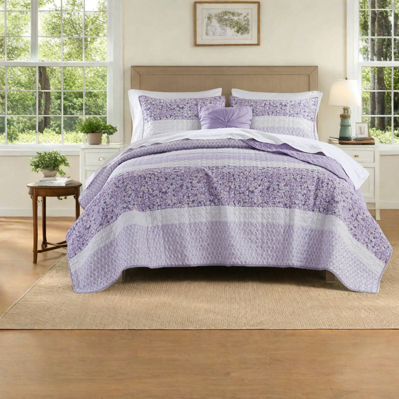 Ensembles de literie en microfibre douce pour grand lit, floral maison de campagne