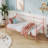 Twin Metal Daybed | Durable Steel Frame with Headboard | Space-Saving Sofa Bed for Bedroom or Guest Room, Pink-1-341591398