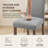 17.3'' Wide Modern Upholstered Fabric High Back Parsons Side Dining Chair with Solid Wood Legs-881857054