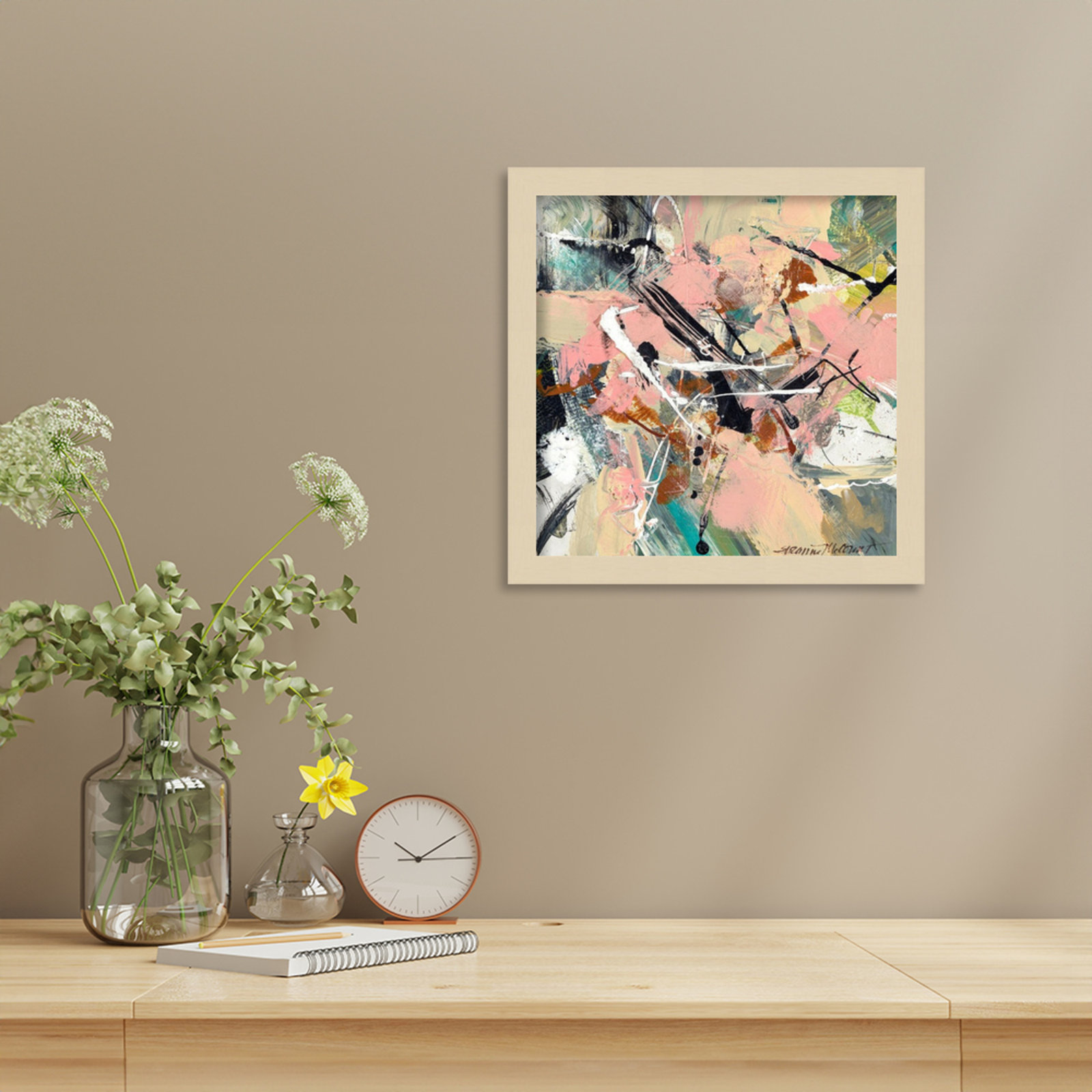 Sutter "Graceful" Print by Suzanne McCourt, Brown, 13" H x 13" W