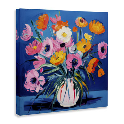  Art mural sur toile Bright Poppies Bouquet par LSR Design Studio