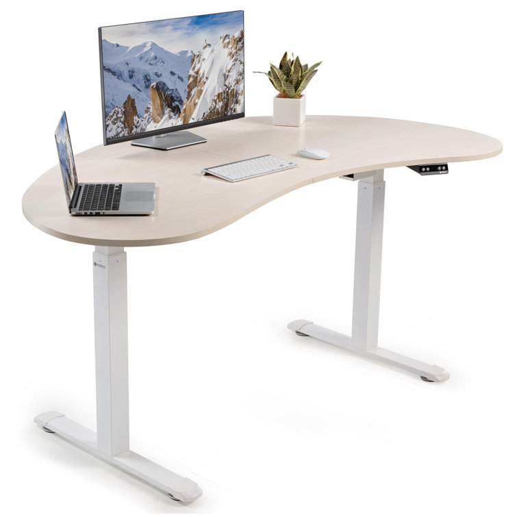 U Shaped Height Adjustable Desk with Storage 72/96 x 96 x 29/65 - Ascend  II by Office Star Products