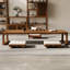 55.12" Brown Solid Wood Rectangular Coffee Table-109000293