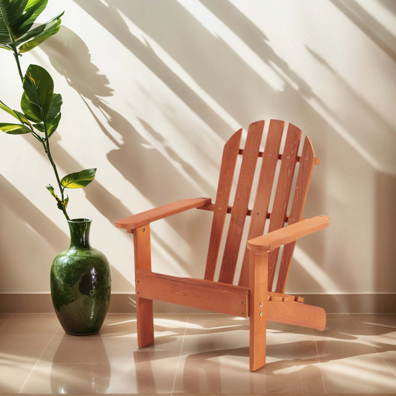 Wooden Adirondack Chair For Indoor And Outdoor Cedar Patio Lounge Chiar For Kids