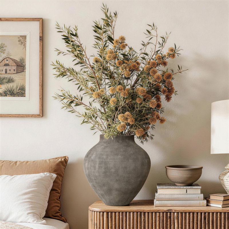 Vase en terre cuite 13,4 po, H 13,39 po x l 12,3 po x P 12,3 po