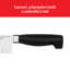 Couteau quatre étoiles à pointe creuse Santoku-11830499