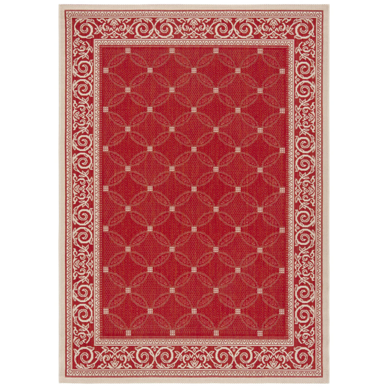 Tapis d'intérieur / extérieur à motif géométrique Herefordshire Performance, Rectangle 2 pi 7 po x 5 pi