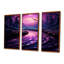 «Purple Forest River Enchanted Forest Sunset», ensemble d'impression d'art mural-108318970-108318976