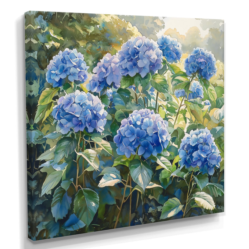 Hydrangea Garden Delight Harmony I - Hydrangea, art mural, Toile tendue, Ne s’applique pas, H 30 po x l 30 po
